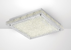 IL80072  Amelia Crystal 21W LED Flush Square Ceiling